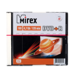Диск DVD+R 4.7Гб, 16х, Bulk, Mirex Brand