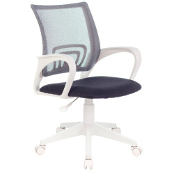 Кресло офисное Бюрократ CH-W695NLT темно-серый (сетка/ткань,120 кг, крестовина пластик, колесики пластик)