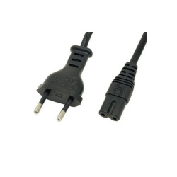 Кабель питания C7 - Europlug  1.0м, Cablexpert PC-184/2-1М черный