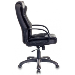 Кресло руководителя Бюрократ CH-839 черный Leather Black (экокожа, 120 кг, крестовина пластик, колесики пластик)