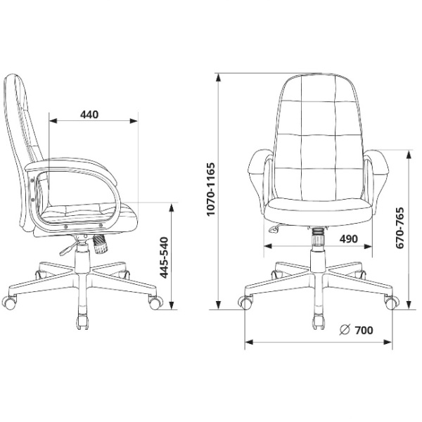 Кресло руководителя Бюрократ CH 002 Fabric черный (ткань, до 120 кг, крестовина пластик, колесики пластик)