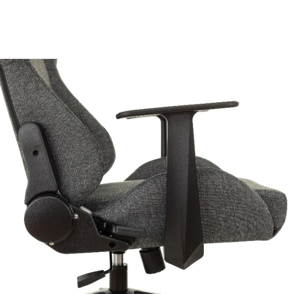 Кресло игровое Zombie Neo серый 3C1 (ткань, 120кг, крестовина пластик, колесики пластик, подголовник, поддержка поясницы)