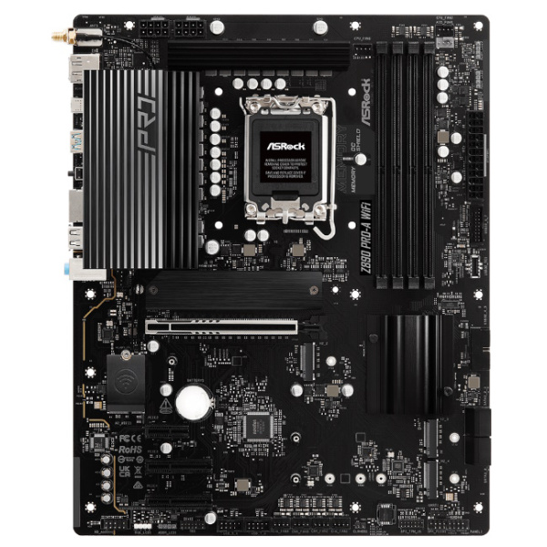 Материнская плата ASRock Z890 PRO-A WIFI LGA 1851, Intel Z890, ATX, 4xDDR5 5600 МГц, 4xSATA, 4xM.2, 1хPCI-E x16, HDMI/DP, Wi-Fi, Bluetooth