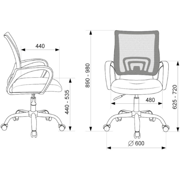 Кресло Бюрократ CH-695NLTSL черный 