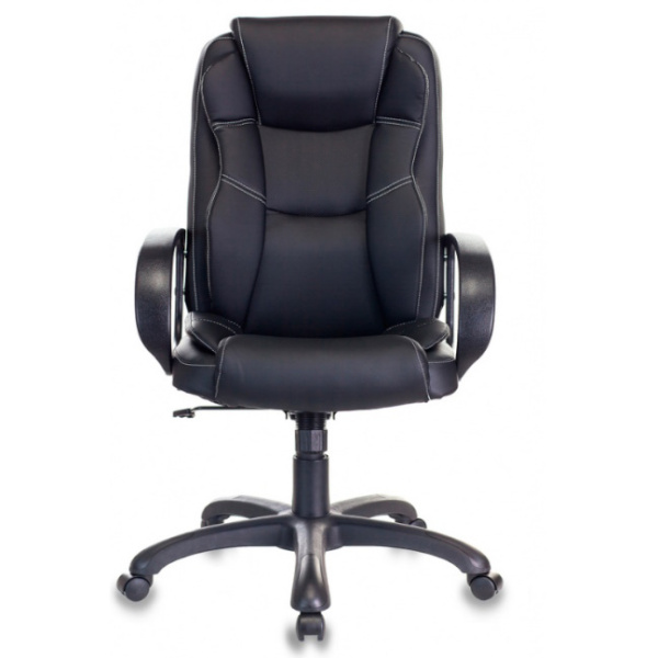 Кресло руководителя Бюрократ CH-839 черный Leather Black (экокожа, 120 кг, крестовина пластик, колесики пластик)