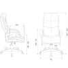 Кресло руководителя Бюрократ CH-824 Fabric серо-голубой Light-28 (ткань, 120 кг, крестовина пластик, колесики пластик)