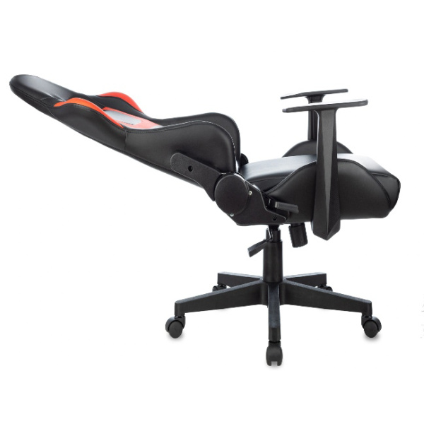 Кресло игровое Zombie Game Penta черный/красный (экокожа, 120кг, крестовина пластик, колесики пластик, подголовник, поддержка поясницы)