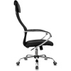 Кресло руководителя Бюрократ CH-607SL черный (сетка/ткань, до 120 кг, крестовина металл хром, колесики полиуретан, подголовник) 