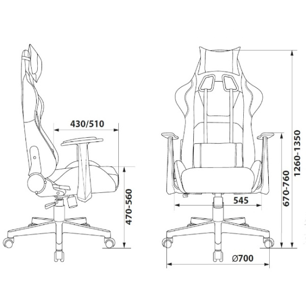 Кресло игровое Zombie Game Penta черный/красный (экокожа, 120кг, крестовина пластик, колесики пластик, подголовник, поддержка поясницы)