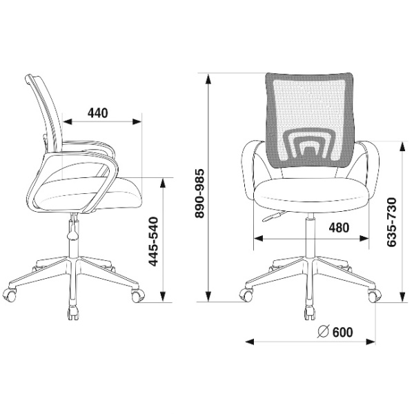 Кресло Бюрократ CH-695NLT темно-серый 