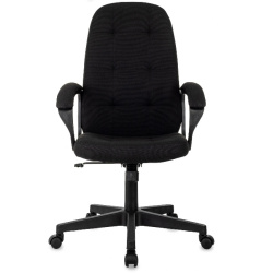 Кресло руководителя Бюрократ CH 002 Fabric черный (ткань, до 120 кг, крестовина пластик, колесики пластик)