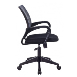 Кресло офисное Бюрократ CH-695N темно-серый сиденье черный (сетка/ткань,150 кг, крестовина пластик, колесики пластик)