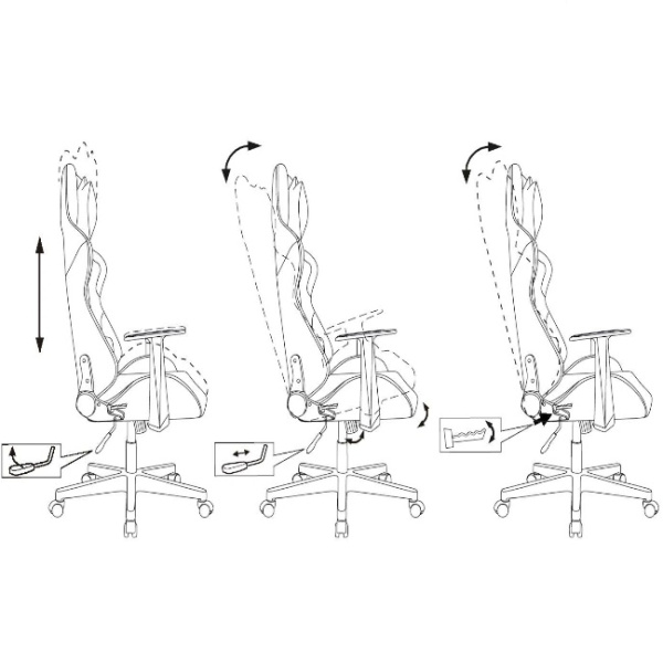 Кресло игровое Zombie Neo серый 3C1 (ткань, 120кг, крестовина пластик, колесики пластик, подголовник, поддержка поясницы)